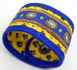 Provencal napkin ring (Lourmarin. yellow x blue) - Click Image to Close